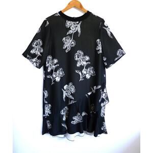 SPORTMAX CODE by Max Mara Floral Print Ruffle Hem Shift Dress Cettire 12 L $1195